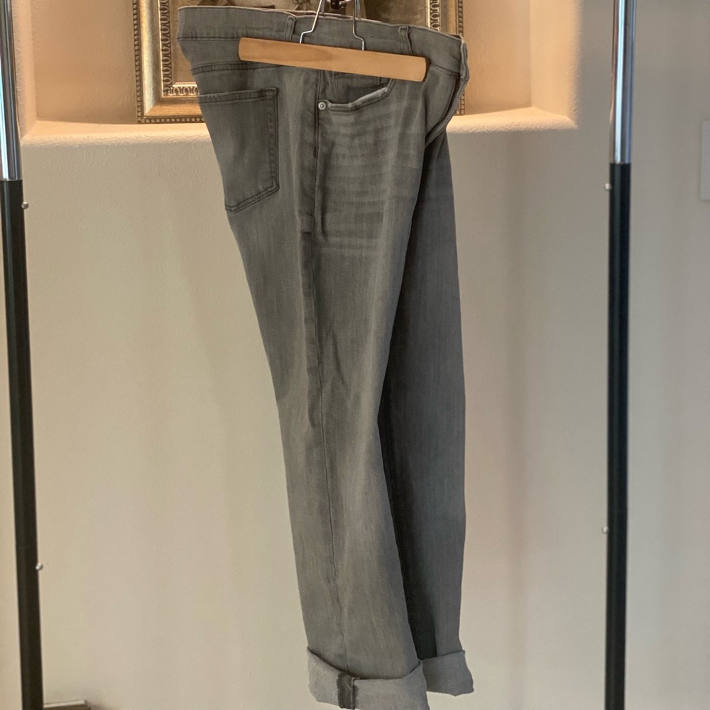 LOFT Women’s Grey, Distressed Boyfriend Jeans